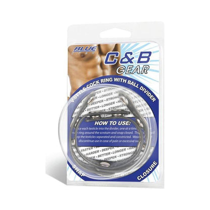 C &amp; B Gear V-Style Cock Ring with Ball Divider Black-Electric Eel-Sexual Toys®