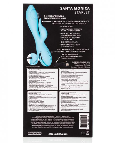 California Dreaming Santa Monica Starlet Blue Vibrator-California Dreaming-Sexual Toys®