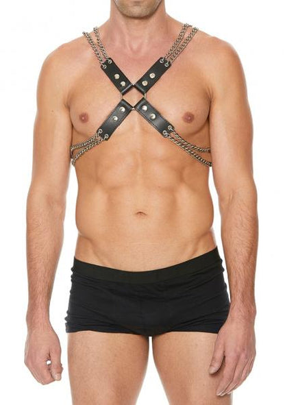 Chain And Chain Harness - Black-blank-Sexual Toys®