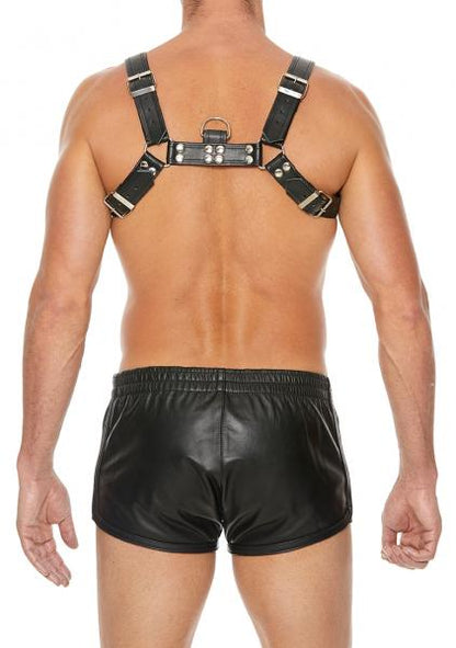 Chest Bulldog Harness - Black/black - L/xl-blank-Sexual Toys®