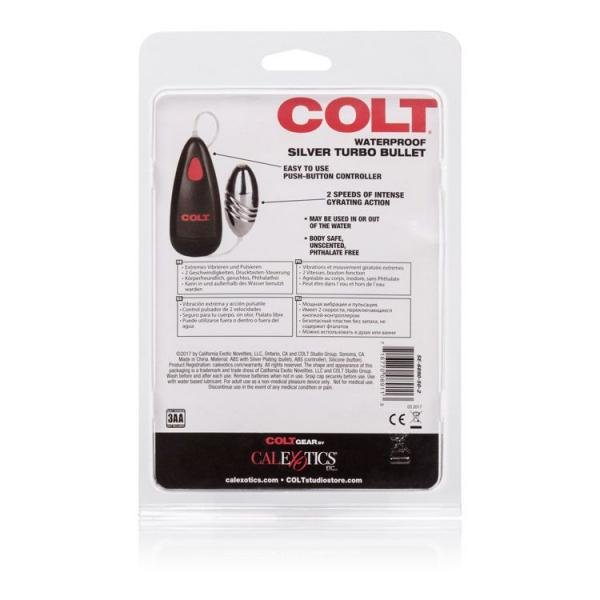 Colt Waterproof Turbo Bullet Vibrator Silver-Colt-Sexual Toys®