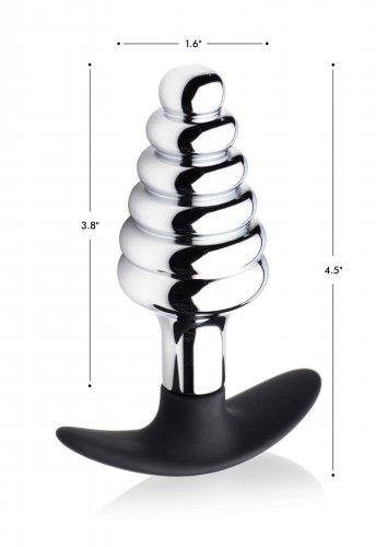 Dark Hive Metal, Silicone Ribbed Anal Plug-Master Series-Sexual Toys®