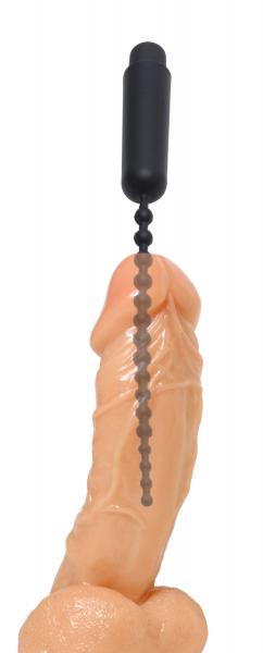 Dark Rod Vibrating Beaded Silicone Sound Black-Master Series-Sexual Toys®