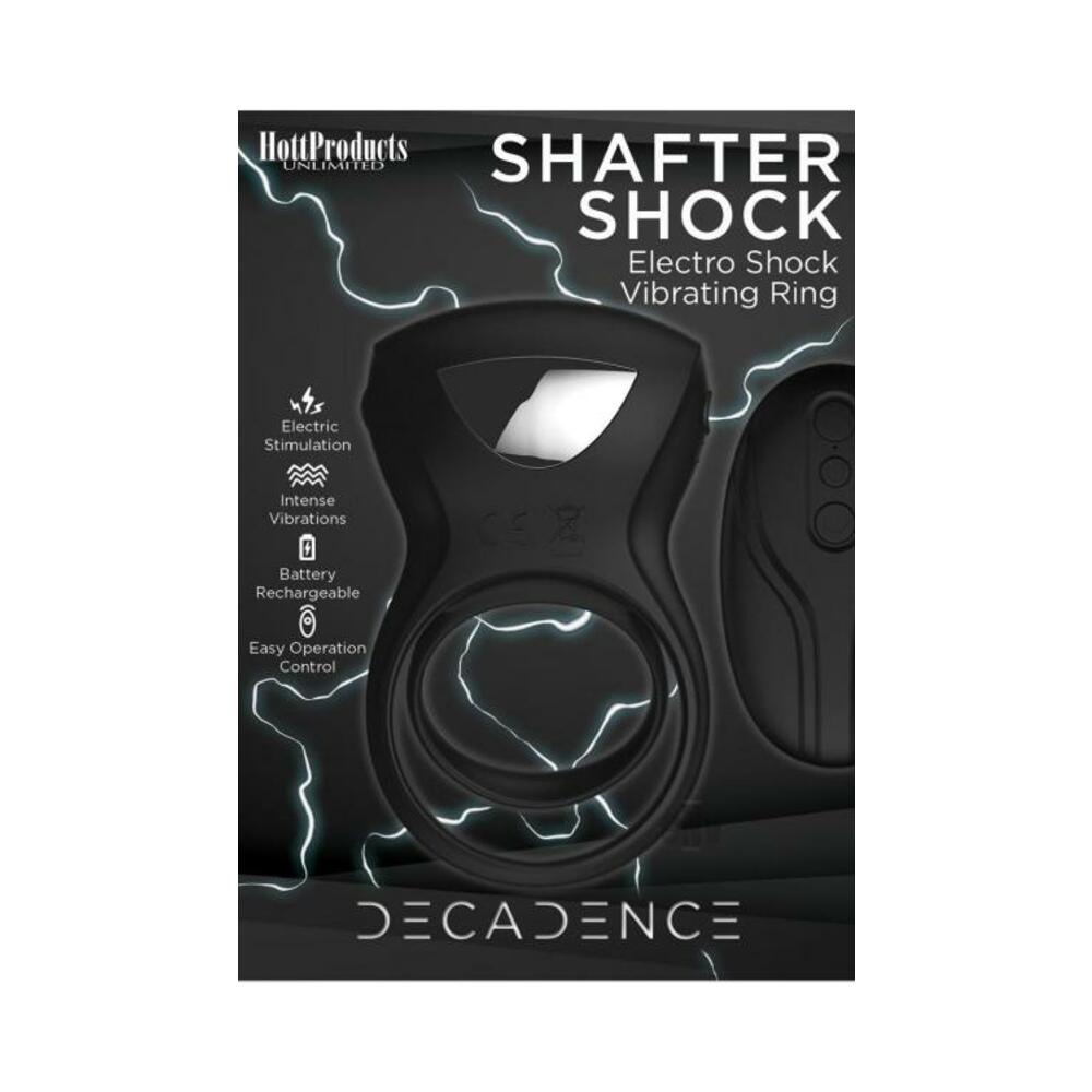 Decadence Shafter Shock E-stim Cock Ring Black-blank-Sexual Toys®