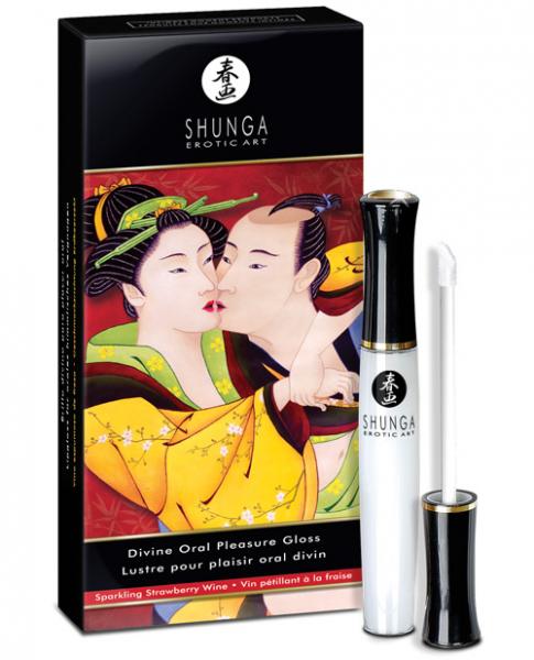 Divine Oral Pleasures Lipgloss Strawberry Wine .33oz-Shunga-Sexual Toys®