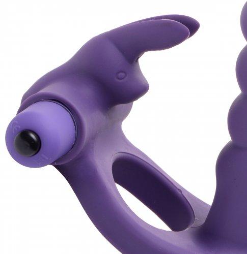 Double Delight Dual Penetration Vibrating Rabbit C Ring-Frisky-Sexual Toys®