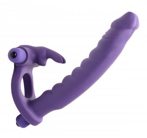 Double Delight Dual Penetration Vibrating Rabbit C Ring-Frisky-Sexual Toys®