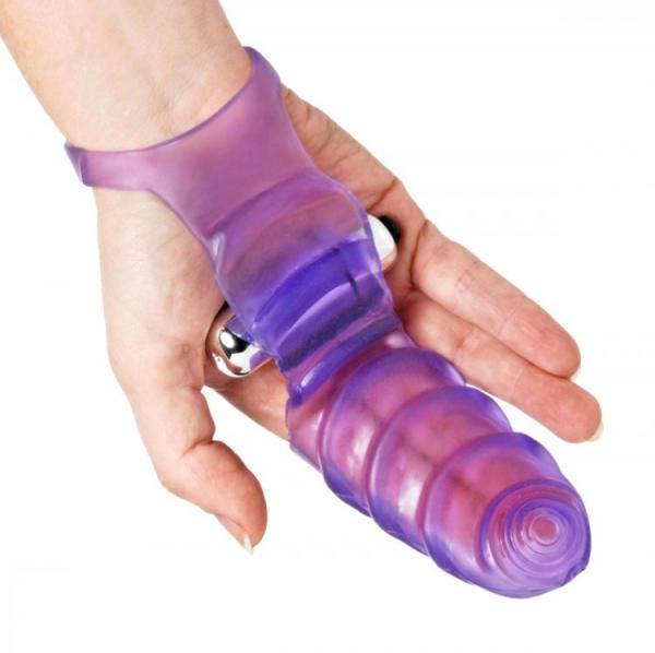 Double Finger Banger Vibrating G-Spot Glove - Purple-Frisky-Sexual Toys®