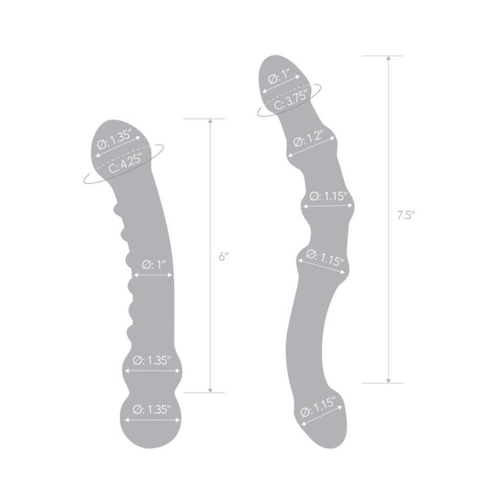 Double Pleasure Glas Dildo Set 2pc-Electric Eel-Sexual Toys®