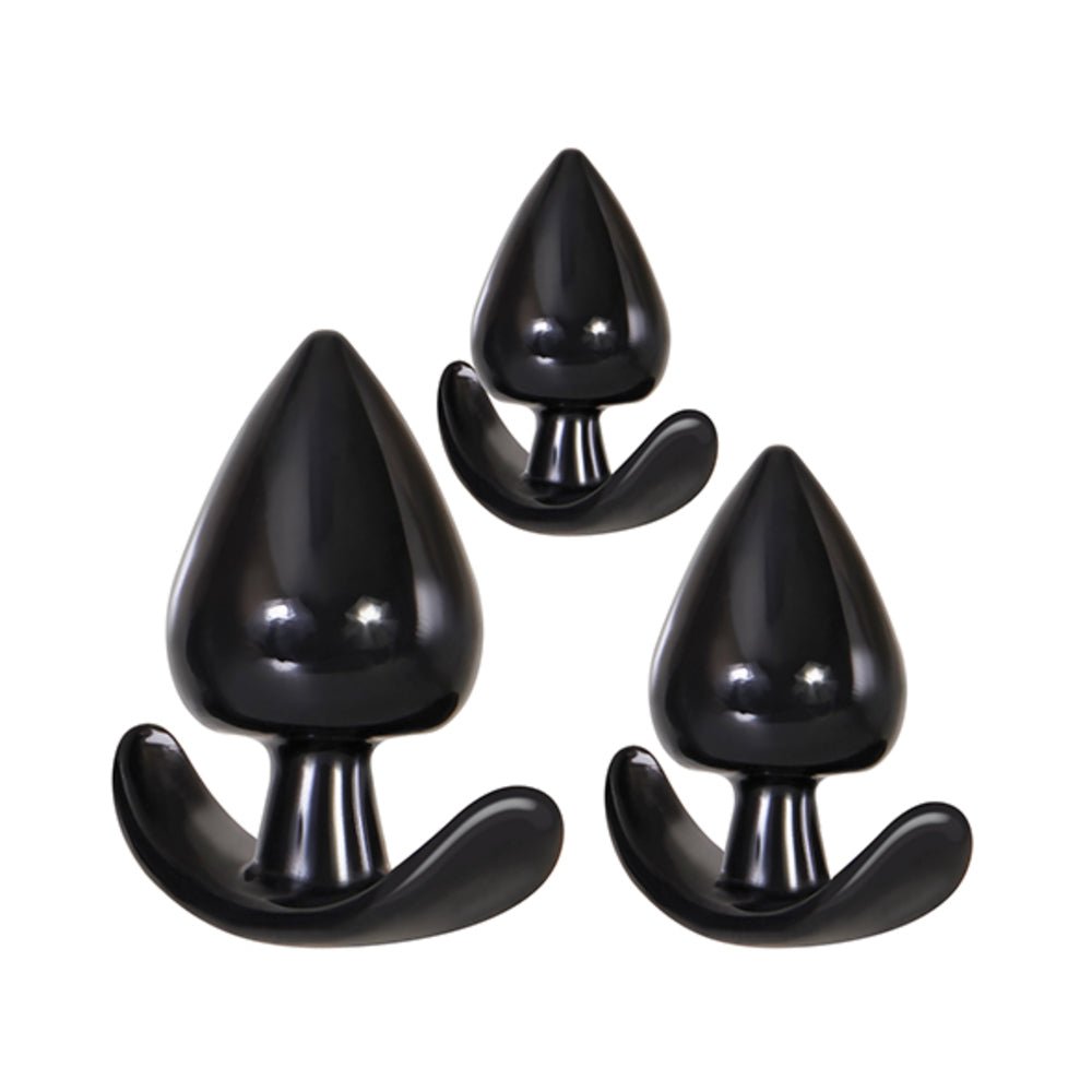 Evolved Anal Delights Butt Plug Set Of 3 - Black-Evolved-Sexual Toys®