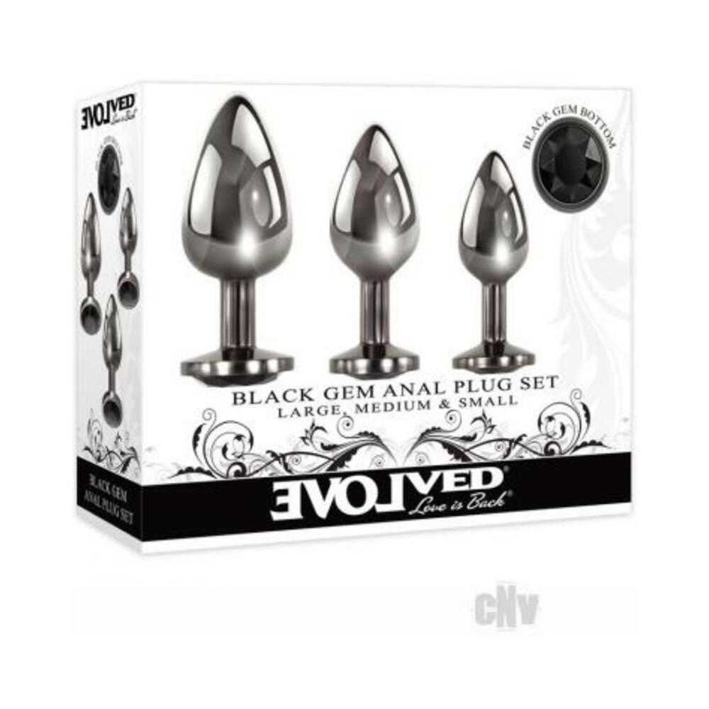 Evolved Black Gem Anal Plug Set 3 Pc-blank-Sexual Toys®