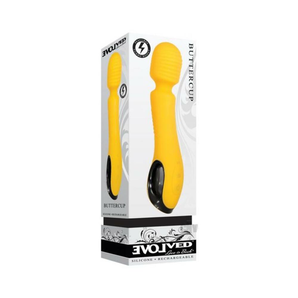 Evolved Buttercup Rechargeable Wand Vibrator - Yellow-blank-Sexual Toys®