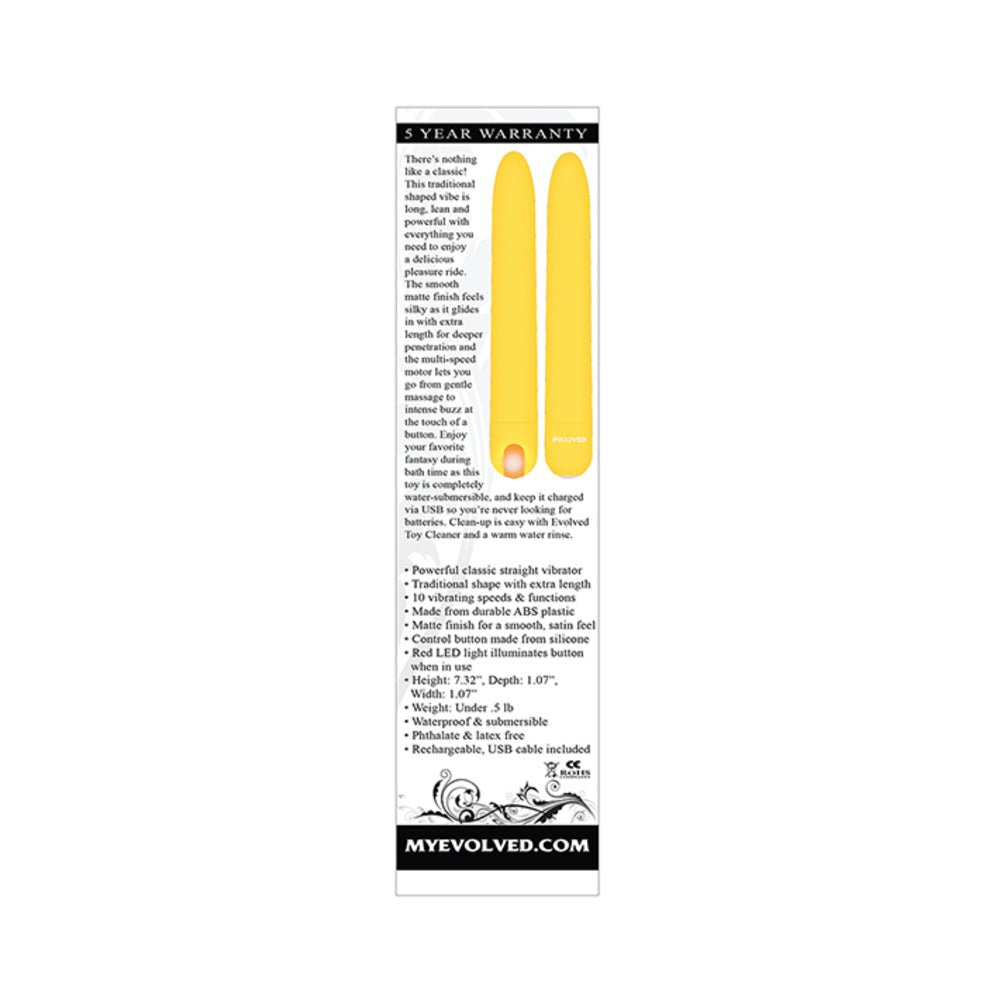 Evolved Sunny Sensations Rechargeable Silicone - Yellow-Evolved-Sexual Toys®