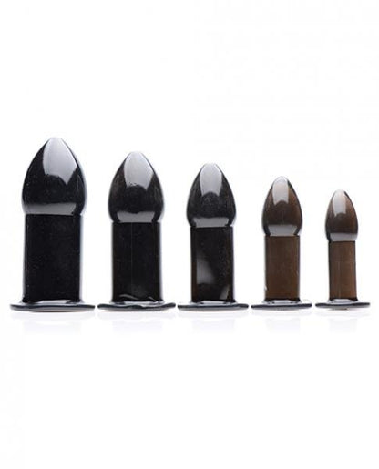 Expansion Anal Dilator Set Butt Plug Training Kit Black 5 Plug Plugs-Master Series-Sexual Toys®