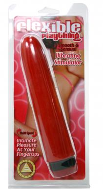 FLEXIBLE PLAYTHING 7 INCH VIBRATOR RED-blank-Sexual Toys®