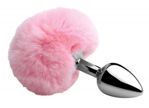 Fluffy Bunny Tail Anal Metal Butt Plug Pink-Tailz-Sexual Toys®