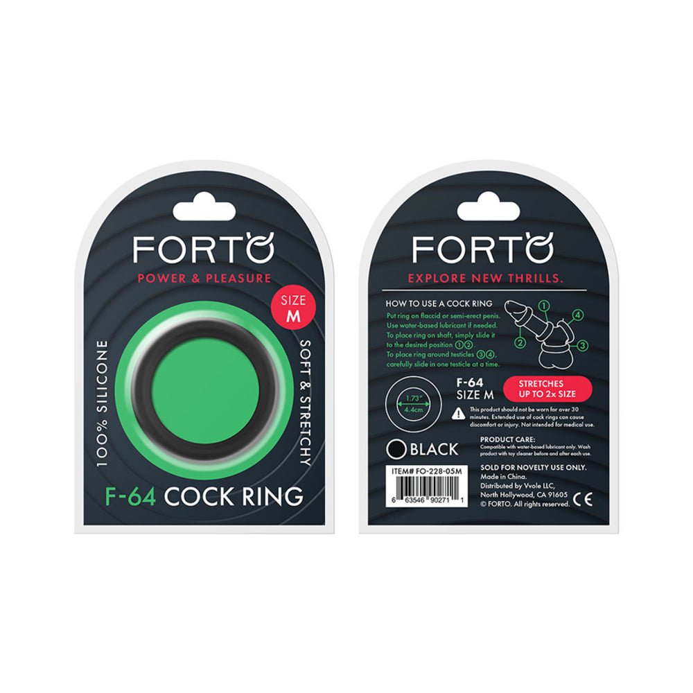 Forto F-64:  45mm 100% Silicone Ring Wide Med-Forto-Sexual Toys®