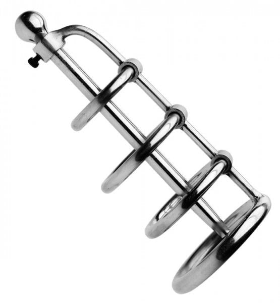 Gates Of Hell Stainless Steel Cum Through Sound Cage-Master Series-Sexual Toys®