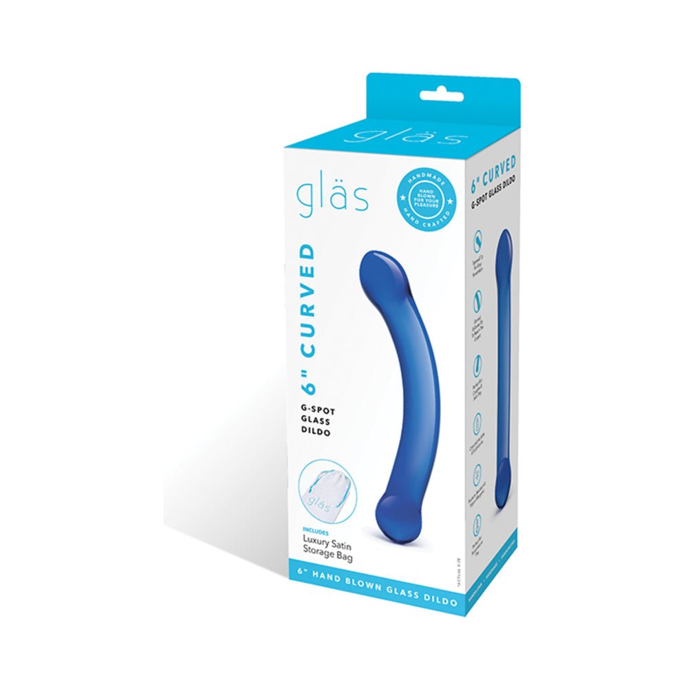 Glas 6 inches Curved Glass G-Spot Dildo Blue-Electric Eel-Sexual Toys®