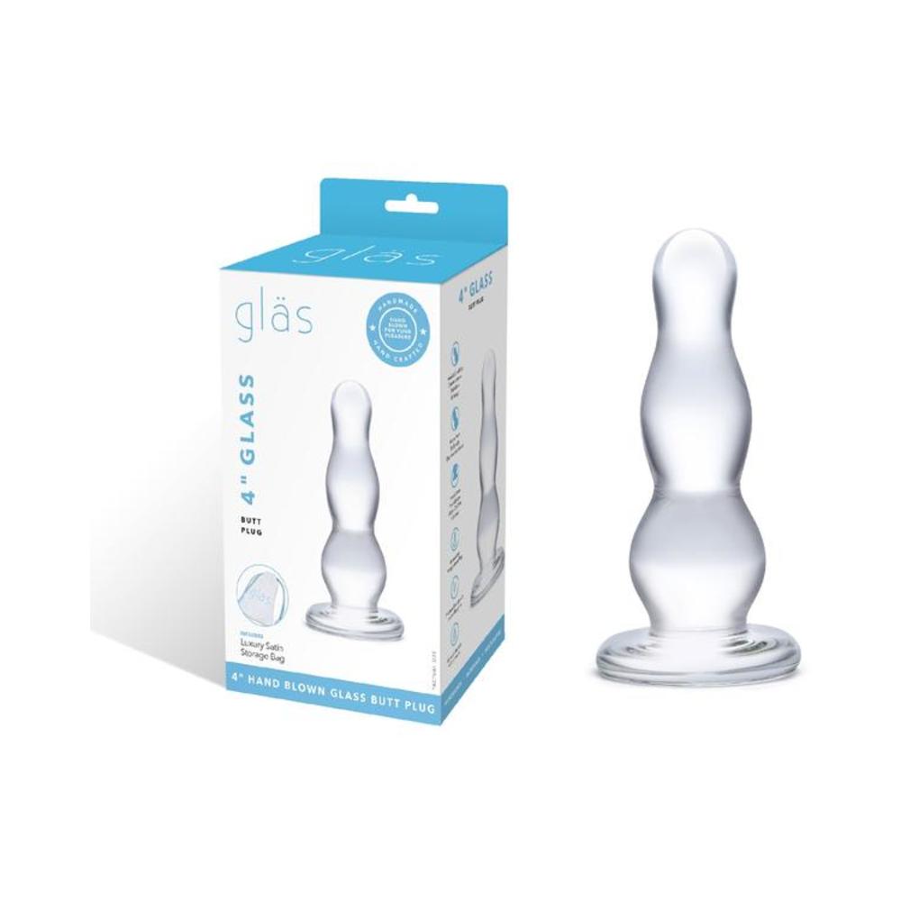 Glass Butt Plug 4 Inches Clear-Electric Eel-Sexual Toys®