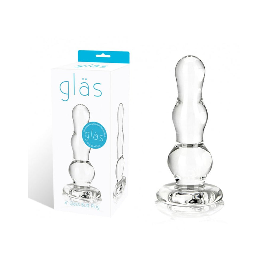 Glass Butt Plug 4 Inches Clear-Electric Eel-Sexual Toys®