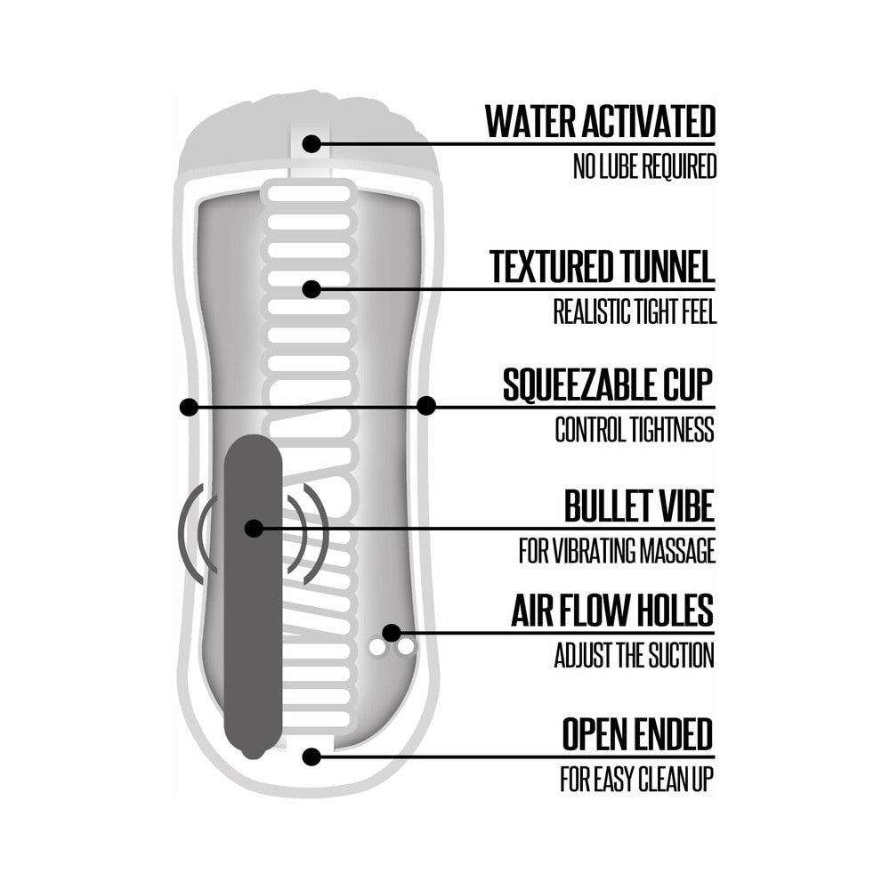 Happy Ending Vibrating, Self-lubricating Shower Stroker - Ass-blank-Sexual Toys®