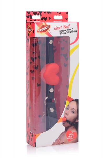 Heart Beat Silicone Heart Shaped Mouth Gag Red-Frisky-Sexual Toys®