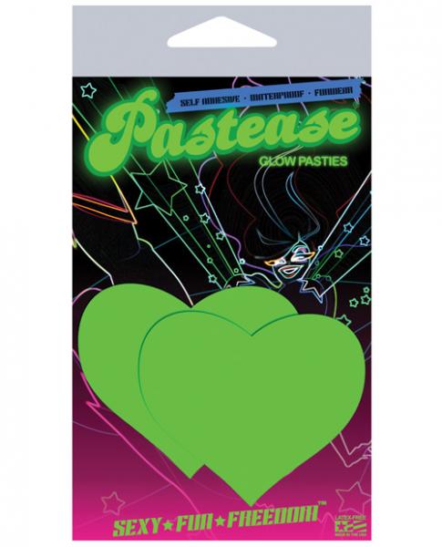 Heart Glow In The Dark Pasties O/S-Pastease Brand Pasties-Sexual Toys®