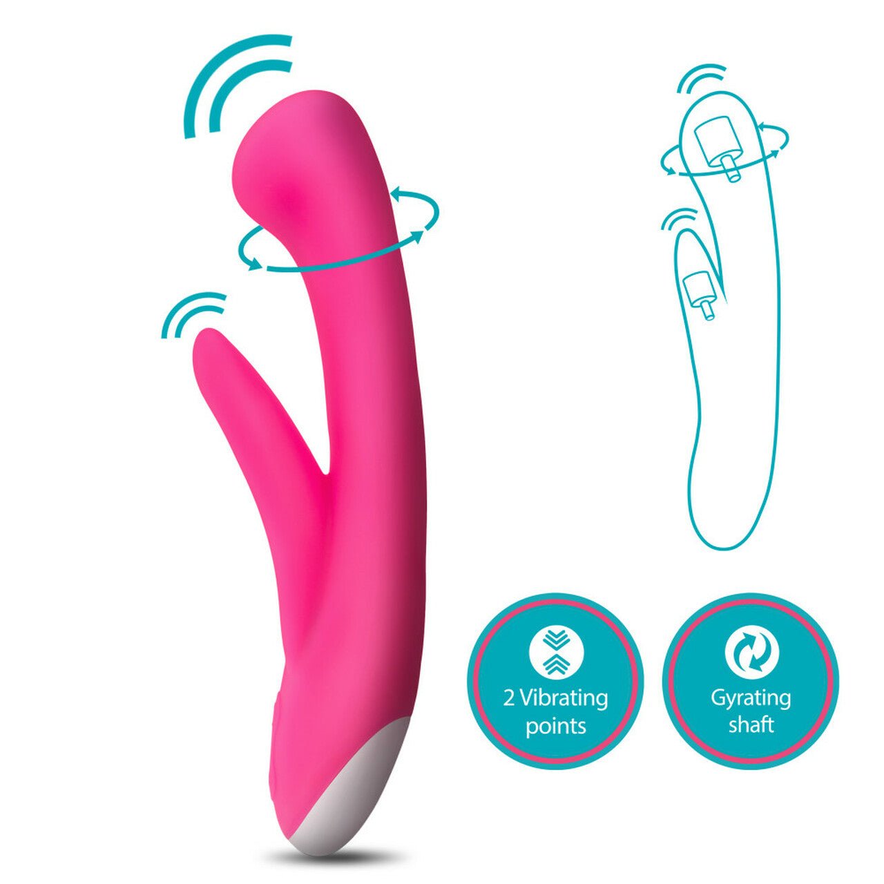 Hop - Cottontail Plus Dual Stimulator - Hot Pink-Blush-Sexual Toys®