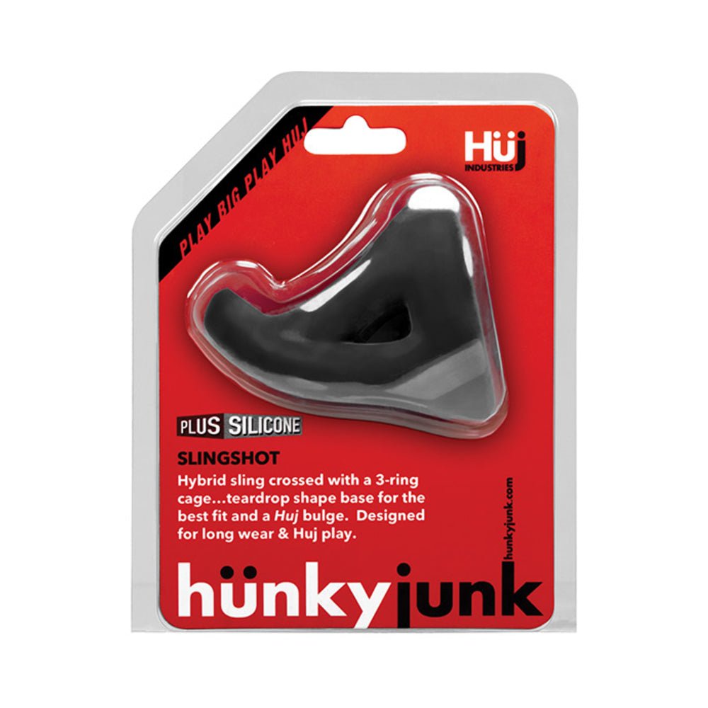 Hunkyjunk Slingshot 3 Ring Teardrop, Tar-Oxballs-Sexual Toys®