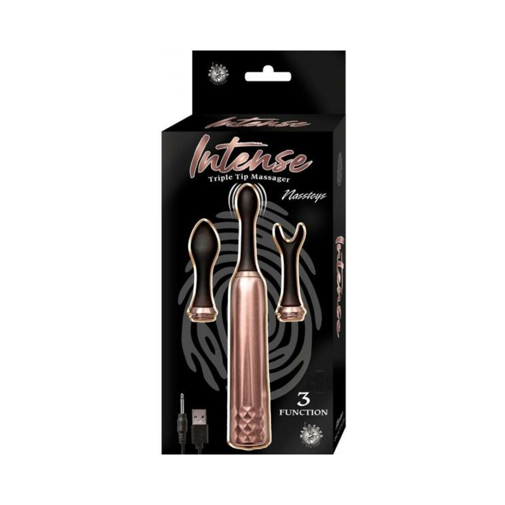 Intense Triple Tip Massager - Rose Gold-Nasstoys-Sexual Toys®