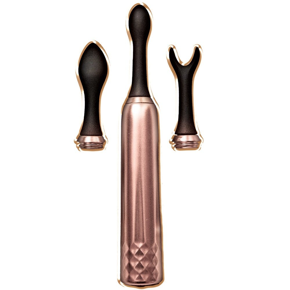 Intense Triple Tip Massager - Rose Gold-Nasstoys-Sexual Toys®