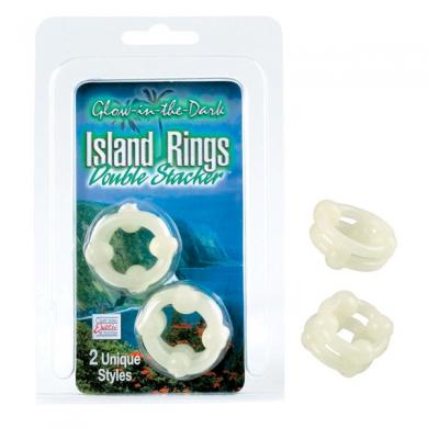 Island Double Stacker Rings -Glow-blank-Sexual Toys®