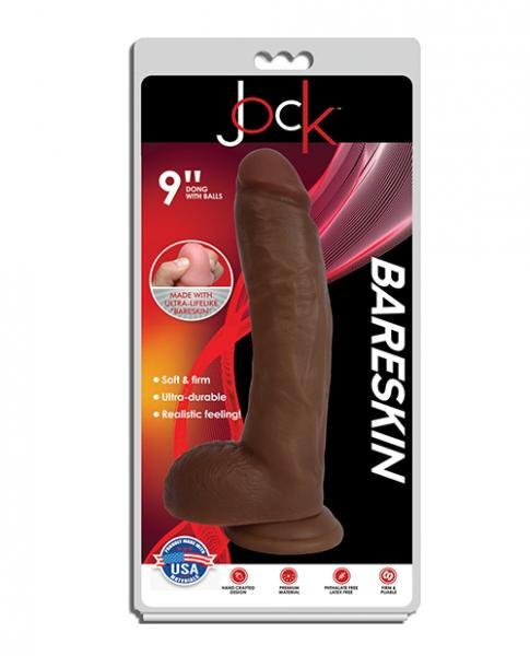 Jock 9 inches Bareskin Dong with Balls Latte Tan-Jock Bareskin-Sexual Toys®