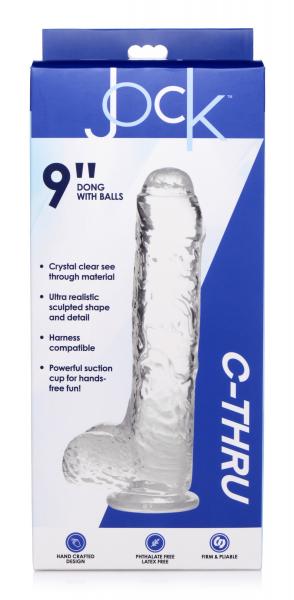 Jock C-thru Dildo With Balls - 9 Inch-Curve-Sexual Toys®