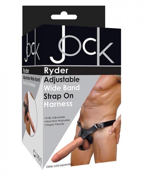 Jock Ryder Wide Band Strap On Harness Black O/S-Curve-Sexual Toys®