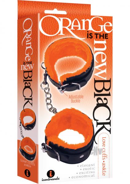 Love Cuffs Ankle Black Orange Lining-Orange Is The New Black-Sexual Toys®