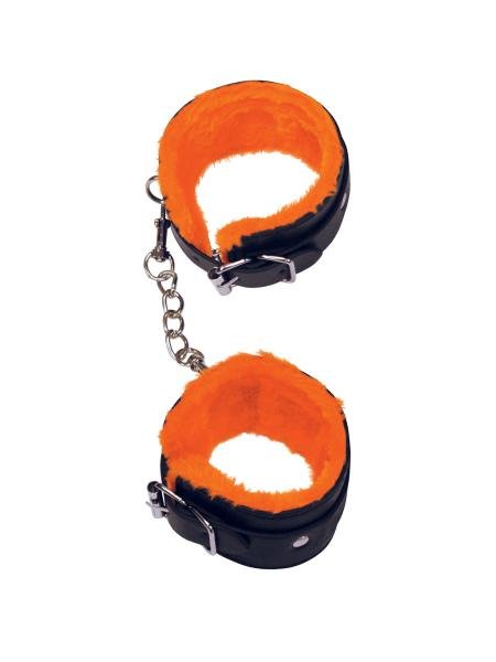 Love Cuffs Ankle Black Orange Lining-Orange Is The New Black-Sexual Toys®