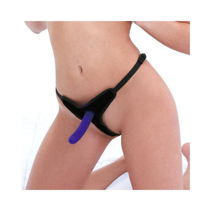 Lux Fetish Black Velvet Bikini Strap On O/S-Electric Eel-Sexual Toys®