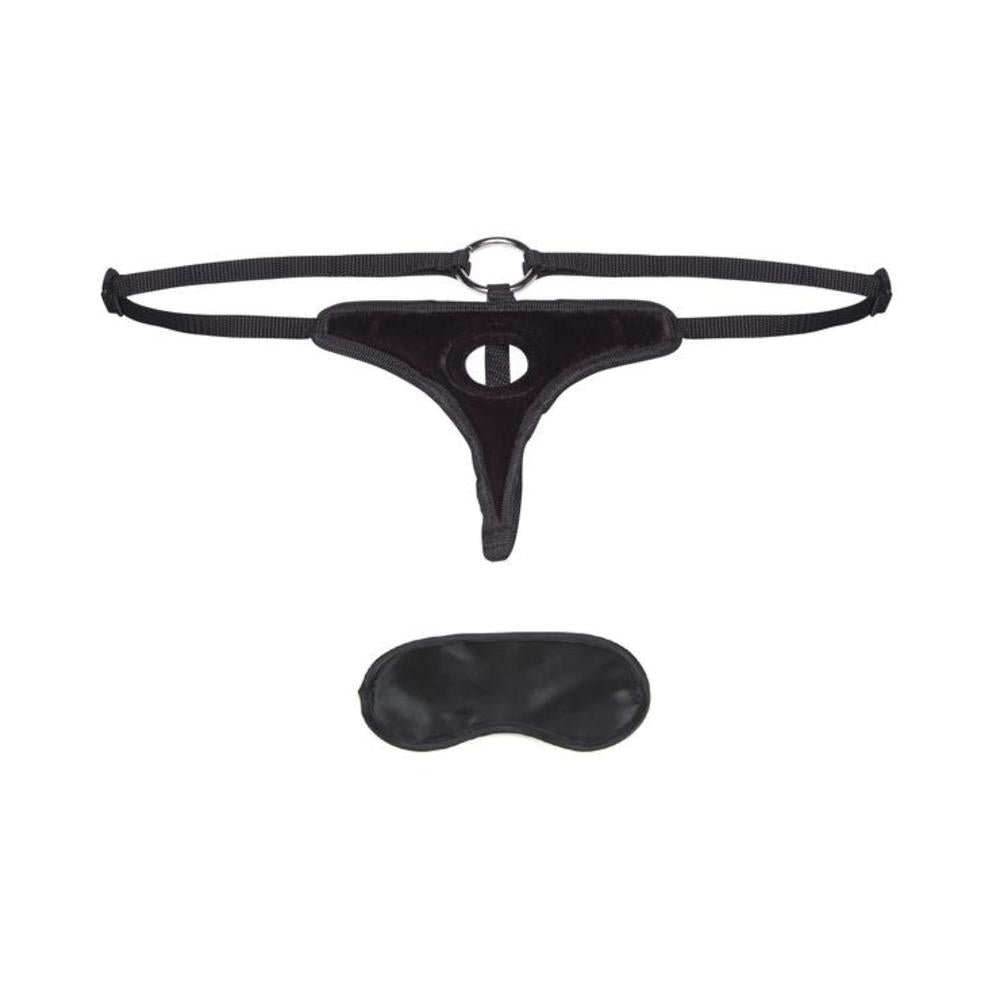 Lux Fetish Black Velvet Bikini Strap On O/S-Electric Eel-Sexual Toys®