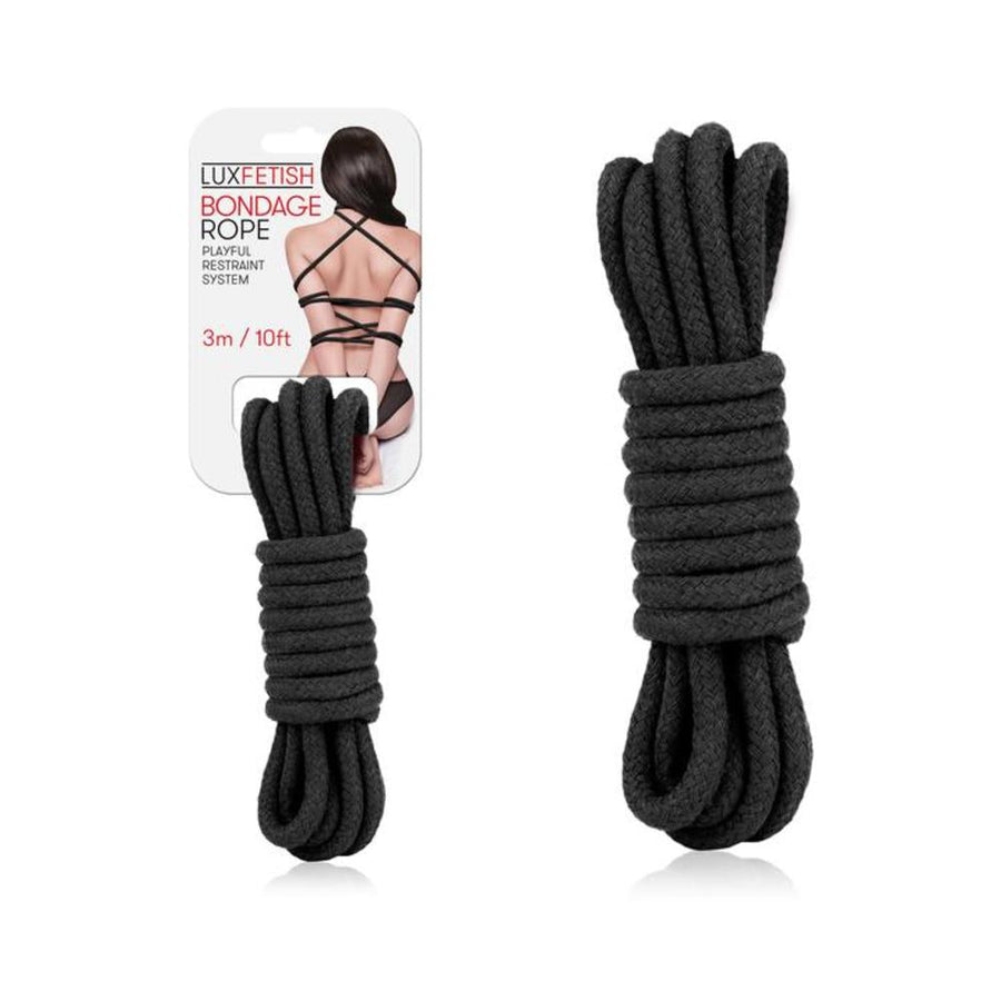 Lux Fetish Bondage Rope 16 Ft/5 M - Black-Electric Eel-Sexual Toys®