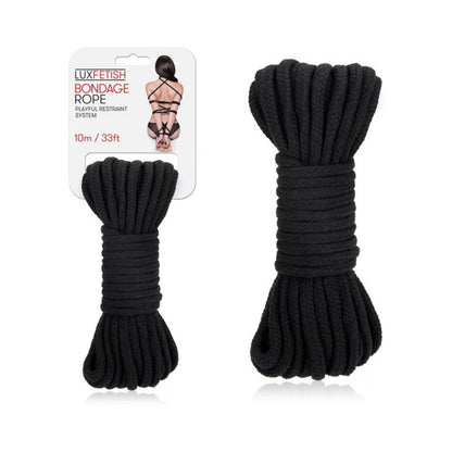 Lux Fetish Bondage Rope 33 Ft/10 M - Black-Electric Eel-Sexual Toys®