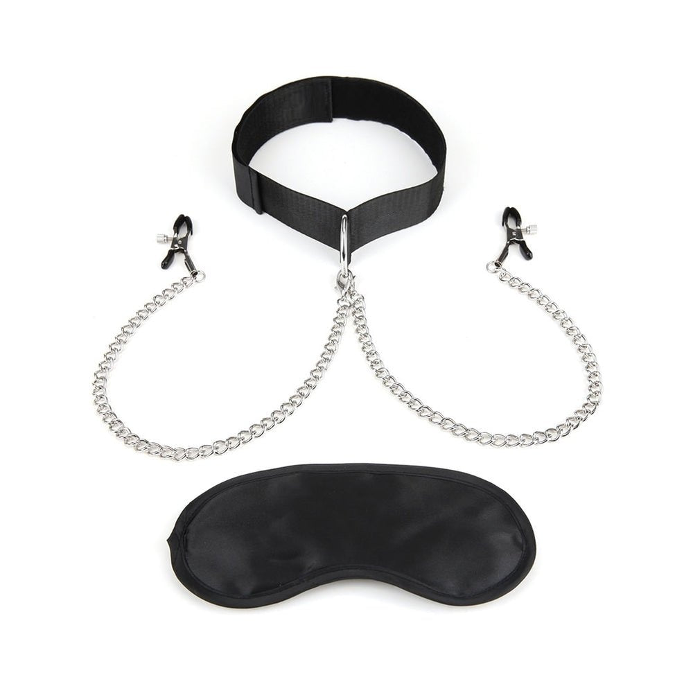 Lux Fetish Collar and Nipple Clips-Electric Eel-Sexual Toys®