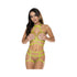 Magic Silk Strap Tease Cupless Choker Bra & Open Cage Short Yellow L/xl-blank-Sexual Toys®