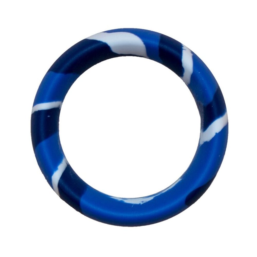 Major Dick Commando Cock Ring Blue Camo 1.5 inches-Si Novelties-Sexual Toys®