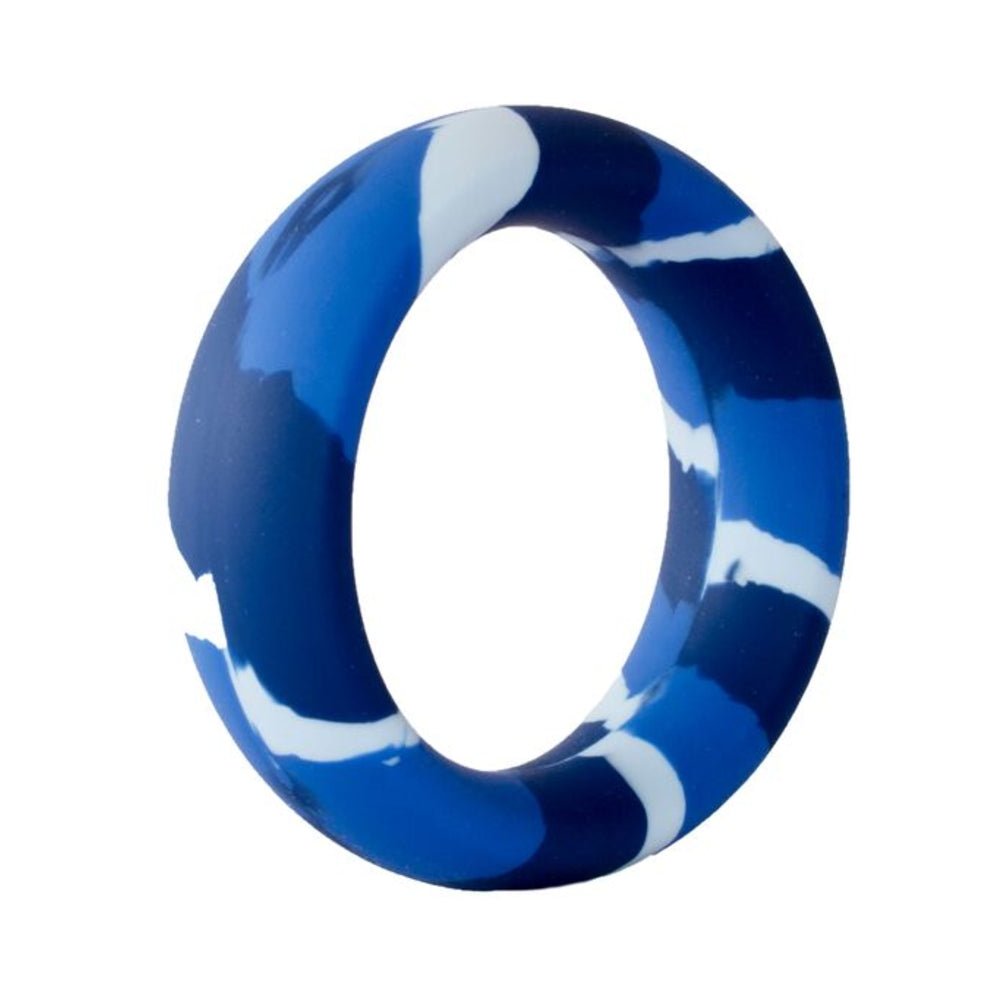 Major Dick Commando Cock Ring Blue Camo 1.5 inches-Si Novelties-Sexual Toys®