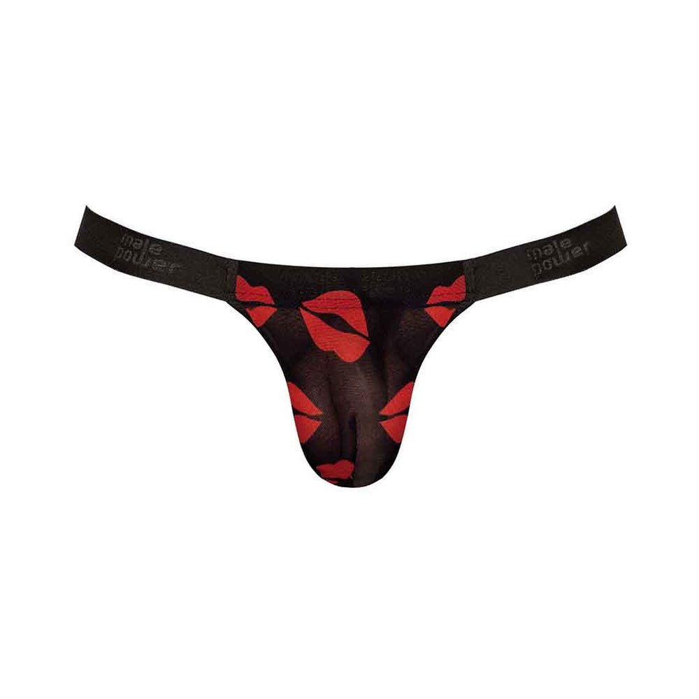 Male Power Kiss Me Micro Thong V Sheer Lips L/xl-Male Power-Sexual Toys®