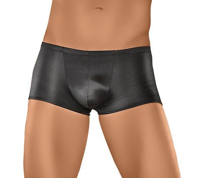 Male Power Satin Lycra Boxer Shorts Black Large-blank-Sexual Toys®