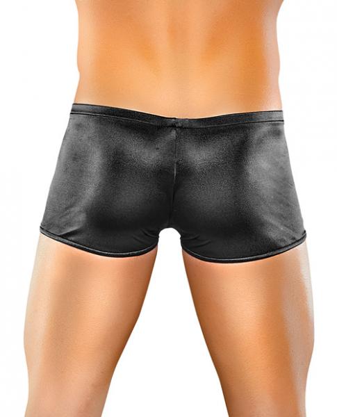 Male Power Satin Lycra Boxer Shorts Black Medium-blank-Sexual Toys®