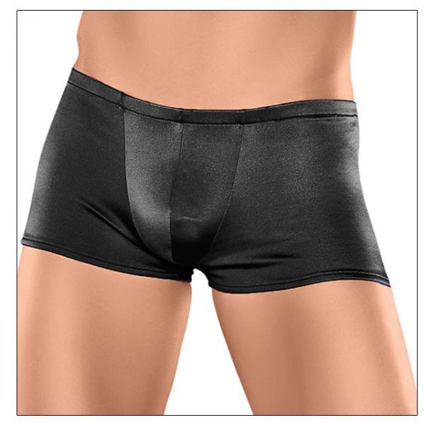 Male Power Satin Lycra Boxer Shorts Black Medium-blank-Sexual Toys®